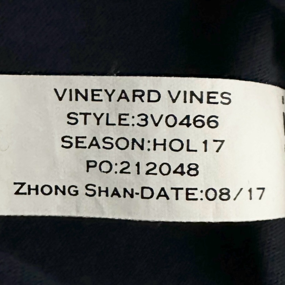 🎄 Vineyard Vines T-Shirt L Holiday 2017 Long Sleeve Navy - Picture 7 of 8